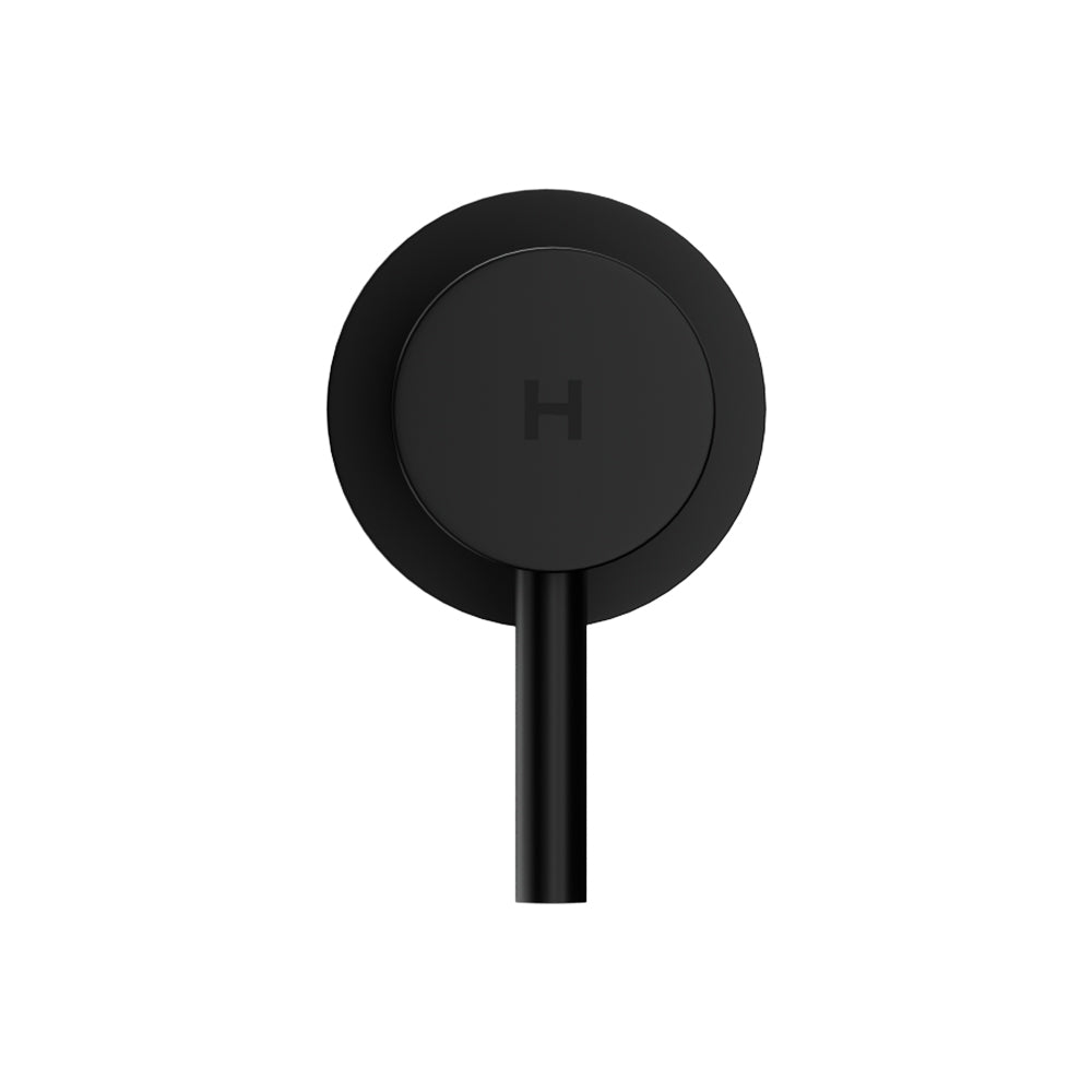 Cefito Basin Twin Tap Wall Round Brass Faucet Shower Bathtub Black TAP-A-TAPS-RO-BK