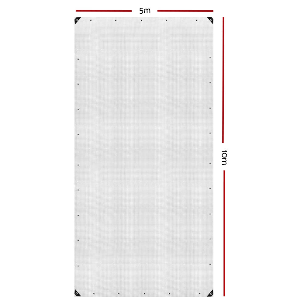 Instahut Tarp Tarpaulin 5x10m Canvas Heavy Duty Camping Cover Clear TARP-CLEAR-5X10
