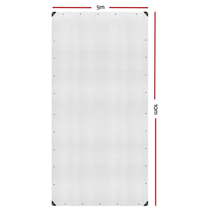 Instahut Tarp Tarpaulin 5x10m Canvas Heavy Duty Camping Cover Clear TARP-CLEAR-5X10