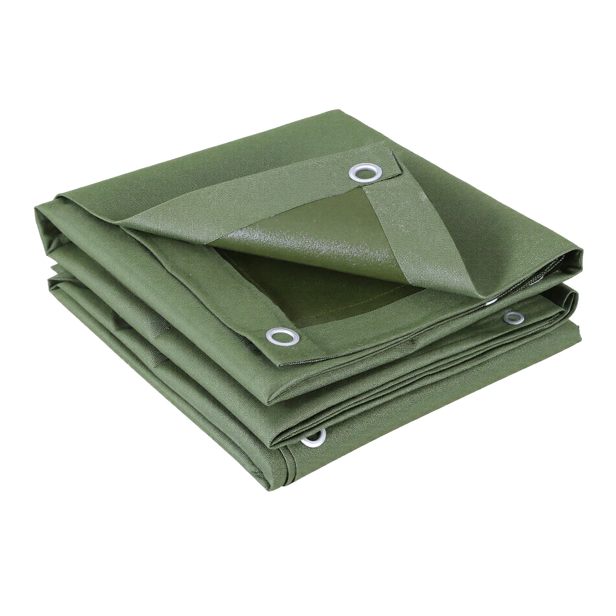Instahut 2x3m Tarp Tarpaulin 600GSM Camping Canvas Heavy Duty Water Resistant TARP-GR-2X3