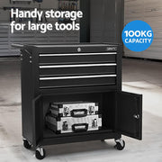 Giantz Tool Chest Trolley 12 Drawers Storage Cabinet Toolbox TB-12DR-93-BK