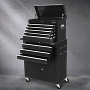 Giantz Tool Chest Trolley 12 Drawers Storage Cabinet Toolbox TB-12DR-93-BK