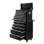 Giantz 15 Drawers Tool Chest Trolley Toolbox 2-in-1 Storage Black TB-15DR-105-BK