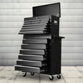 Giantz 16 Drawer Tool Box Cabinet Chest Trolley Toolbox Garage Storage Box TB-16DR-106-BK