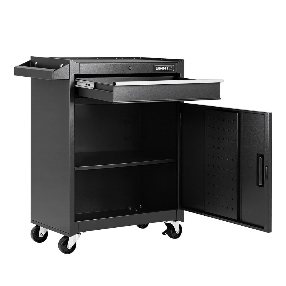 Giantz Tool Chest Trolley Cabinet Rolling Toolbox Garage Storage Tools organizer TB-1DR-DOOR-BK