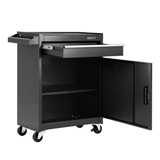 Giantz Tool Chest Trolley Cabinet Rolling Toolbox Garage Storage Tools organizer TB-1DR-DOOR-BK