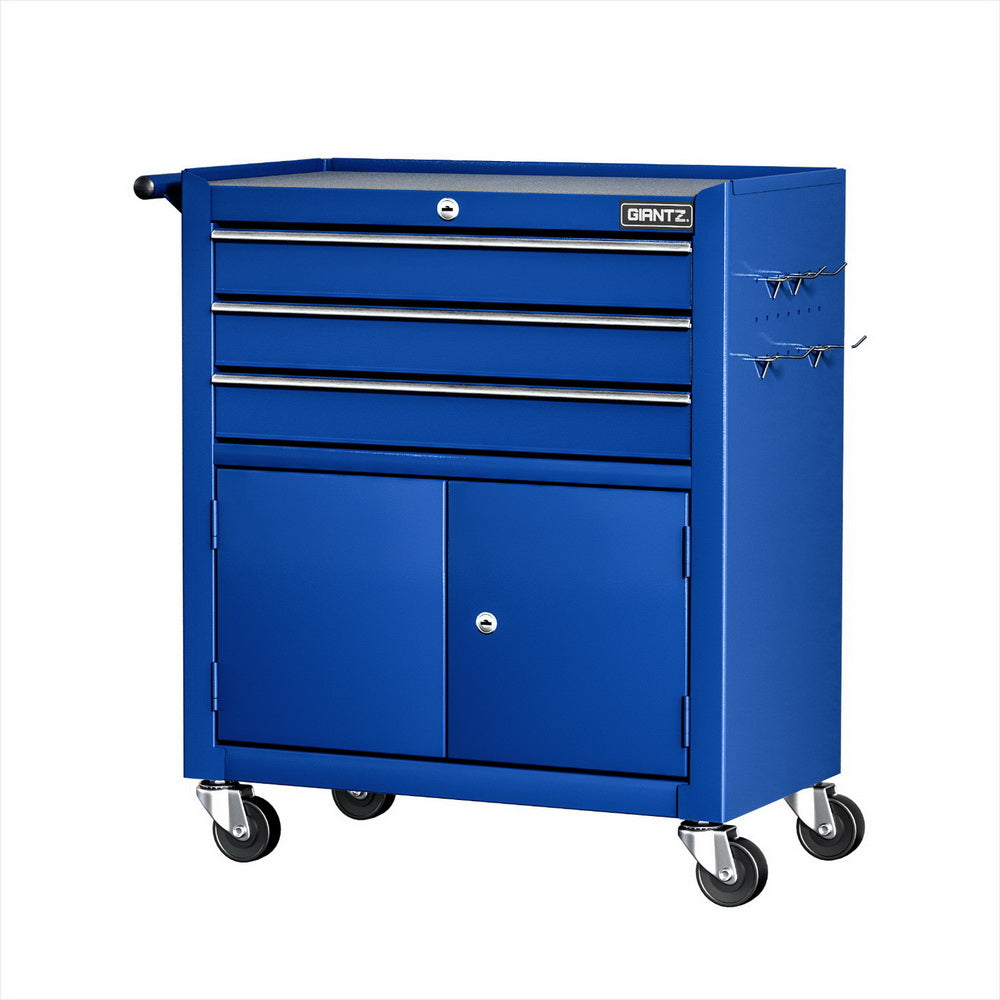 Giantz 3 Drawer Tool Box Cabinet Chest Toolbox Garage Storage Organiser TB-3DR-DOOR-BL