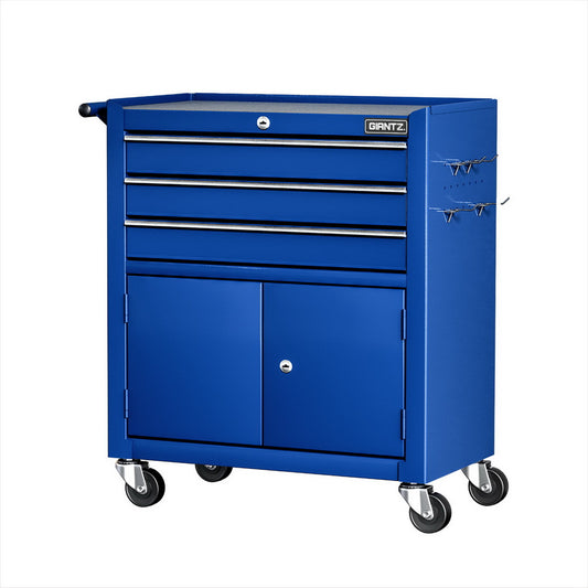Giantz 3 Drawer Tool Box Cabinet Chest Toolbox Garage Storage Organiser TB-3DR-DOOR-BL