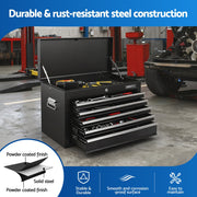 GIANTZ 5 Drawer Tool Chest Box Cabinet Lockable Garage Storage Organiser Black TB-5DR-CHEST-BK