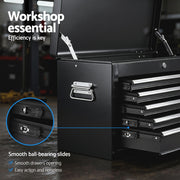GIANTZ 5 Drawer Tool Chest Box Cabinet Lockable Garage Storage Organiser Black TB-5DR-CHEST-BK