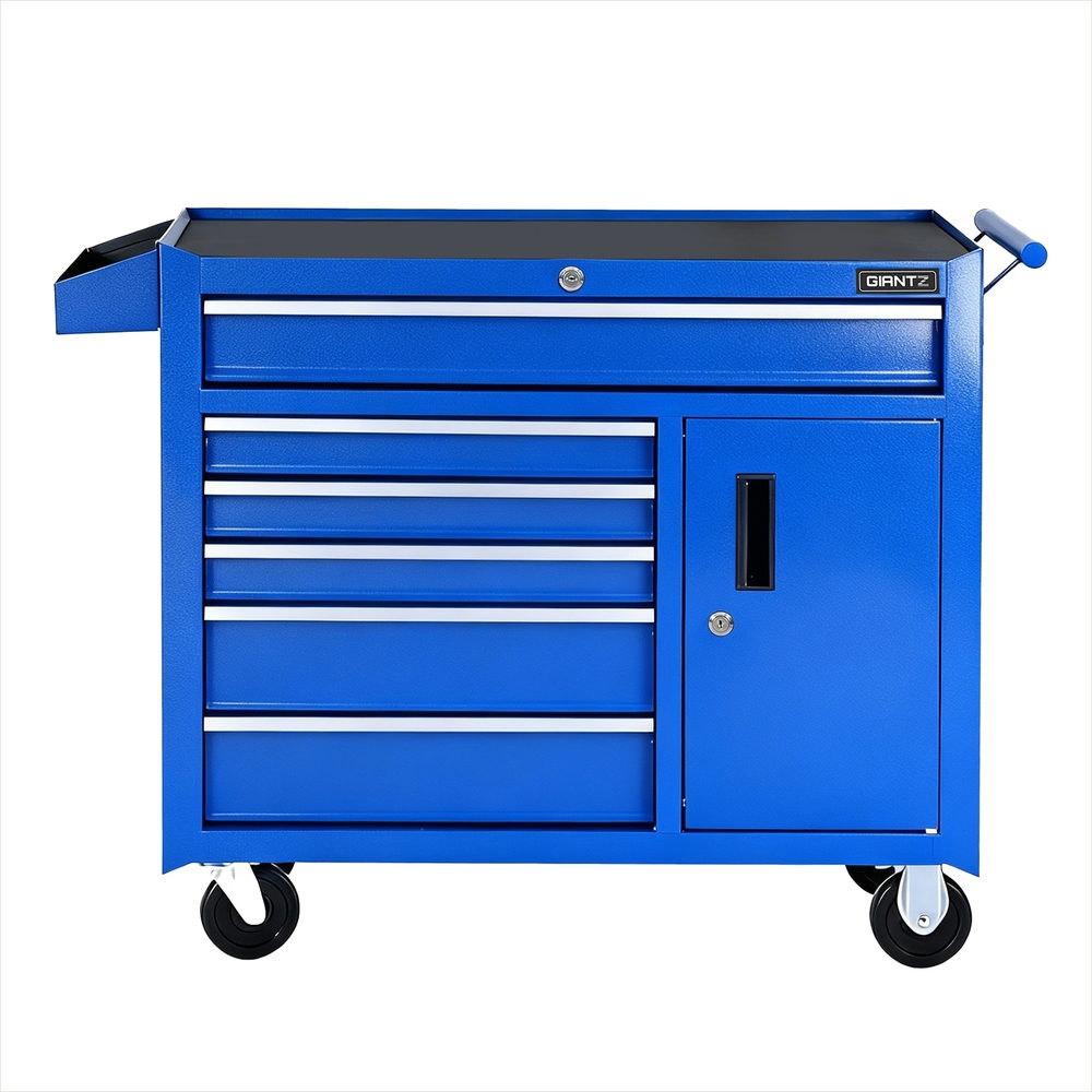 Giantz 6 Drawer Tool Chest Trolley Cabinet Cart Toolbox Storage Organiser Wheels TB-6DR-ROLL-CT-BL