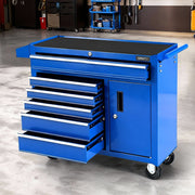 Giantz 6 Drawer Tool Chest Trolley Cabinet Cart Toolbox Storage Organiser Wheels TB-6DR-ROLL-CT-BL