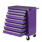 Giantz 7-Drawer Tool Chest Trolley Cabinet Toolbox Heavy Duty Garage Storage Organiser Purple TB-7DR-RL-PUR