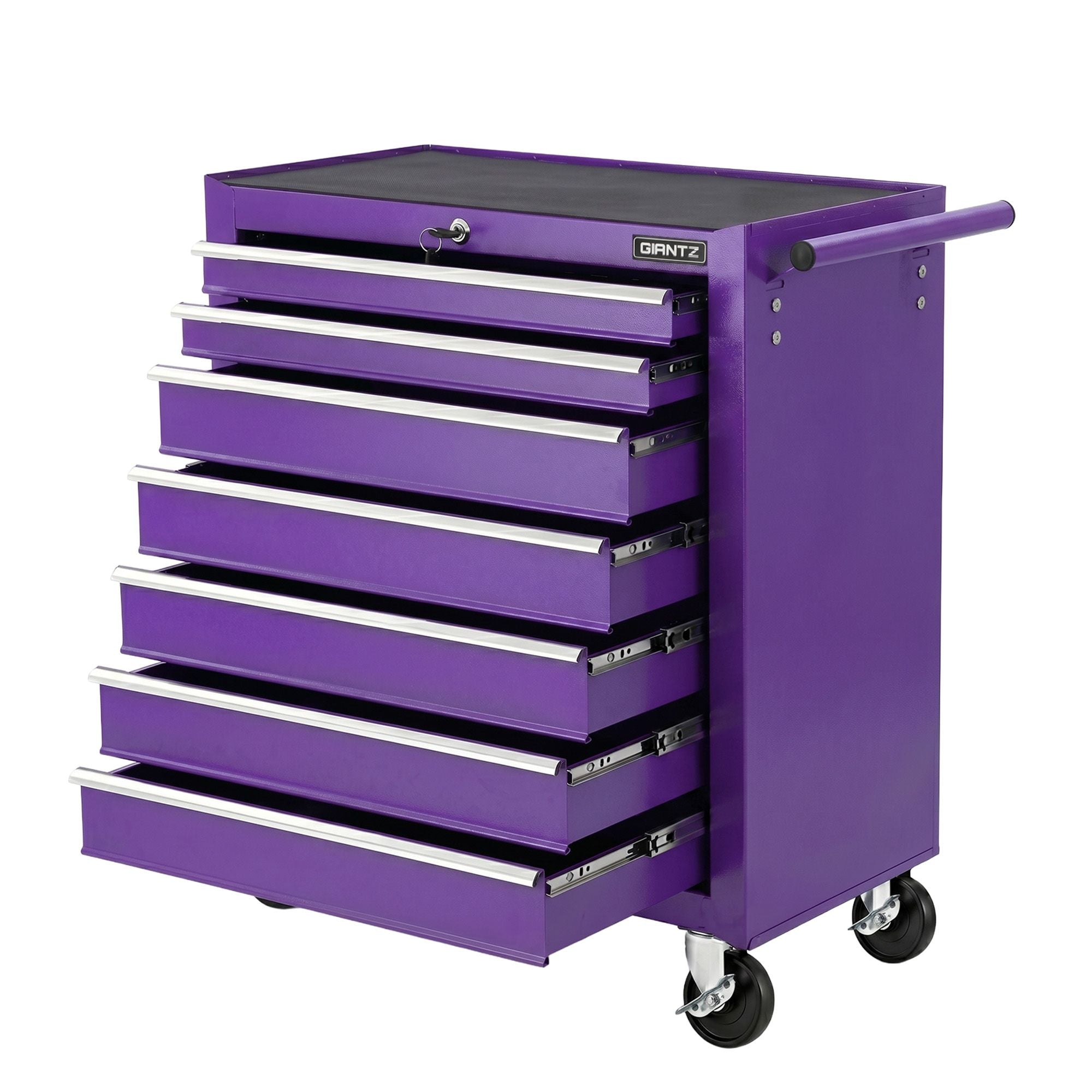 Giantz 7-Drawer Tool Chest Trolley Cabinet Toolbox Heavy Duty Garage Storage Organiser Purple TB-7DR-RL-PUR