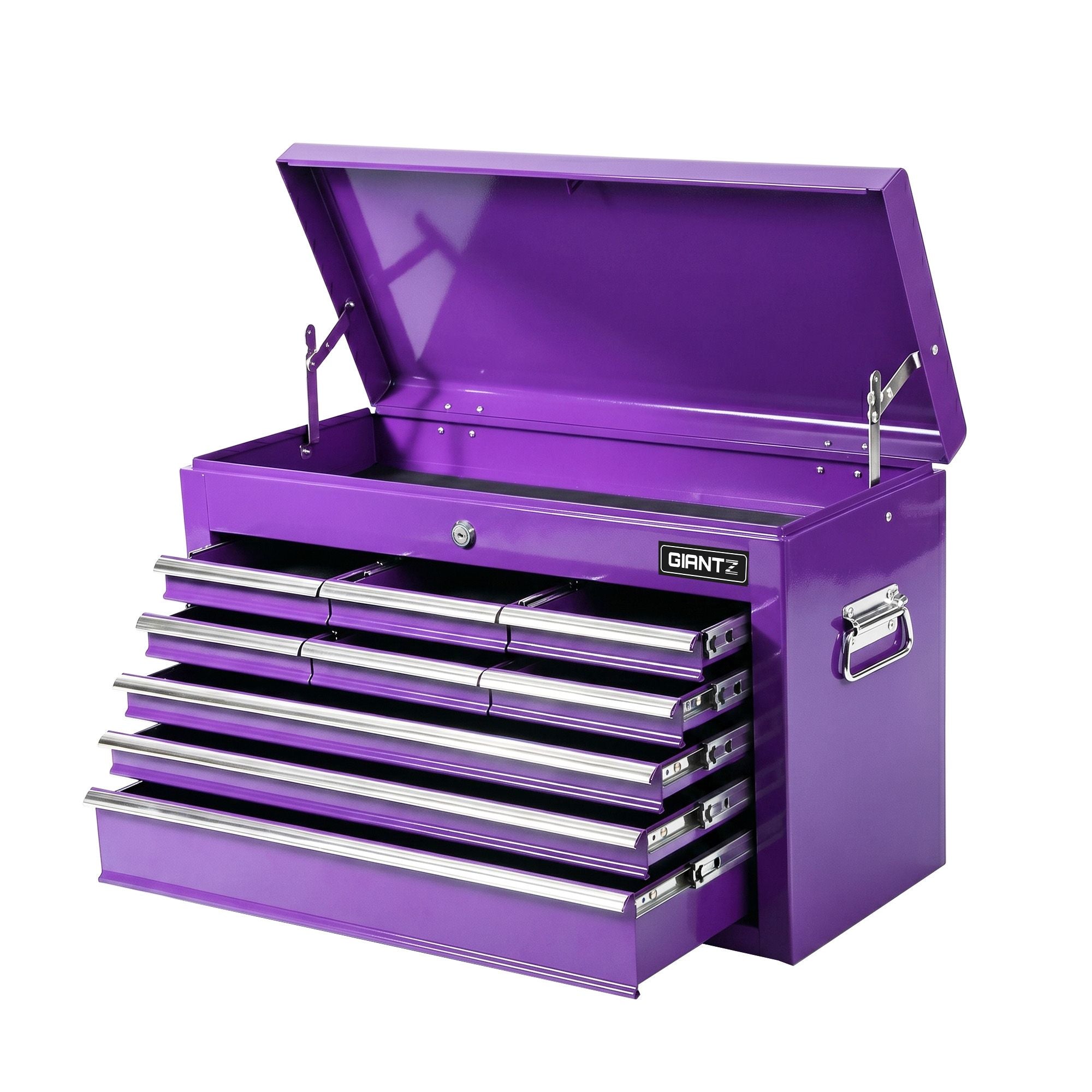 Giantz 9-Drawer Tool Cabinet Chest Toolbox Heavy Duty Garage Storage Organiser Purple TB-9DR-CHEST-PUR