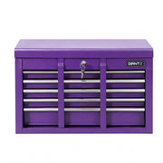 Giantz 9-Drawer Tool Cabinet Chest Toolbox Heavy Duty Garage Storage Organiser Purple TB-9DR-CHEST-PUR