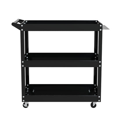 Giantz 3-Tier Tool Cart Trolley Workshop Garage Storage Organizer Black TB-CART-3L-BK