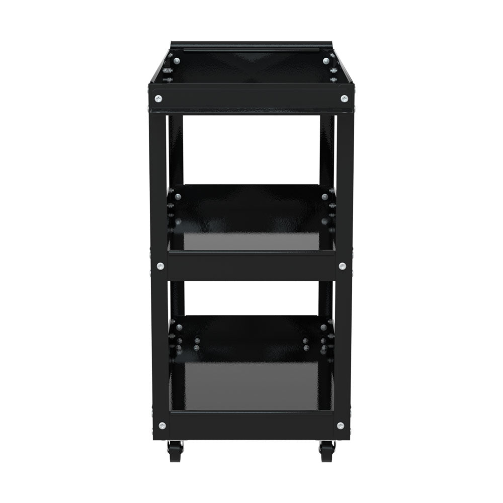 Giantz 3-Tier Tool Cart Trolley Workshop Garage Storage Organizer Black TB-CART-3L-BK