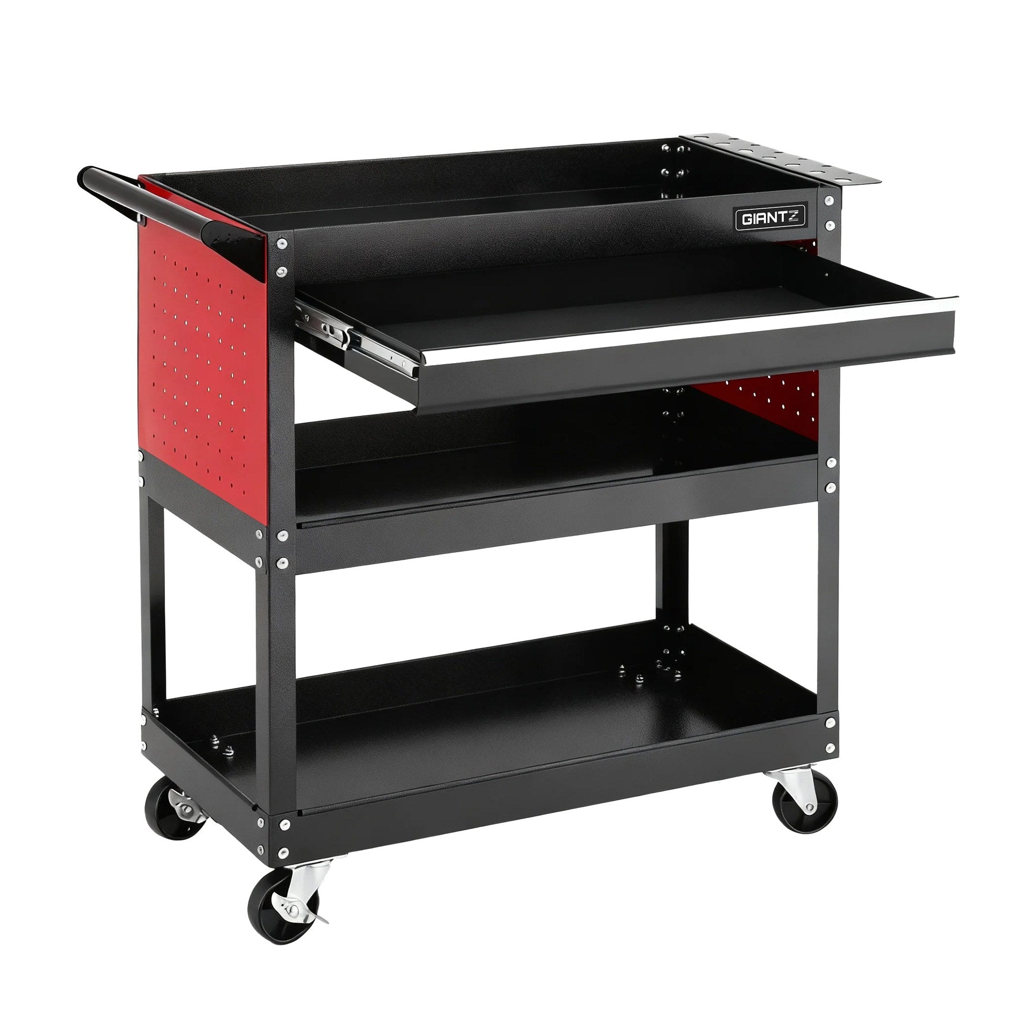 Giantz Tool Trolley Cart Rolling Cabinet with Drawer Workshop Garage Storage TB-CART-DW-BK