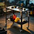 Giantz Welding Table Cart with Tool Storage 130KG Capacity Mobile Workstation TB-WT-1057-BK