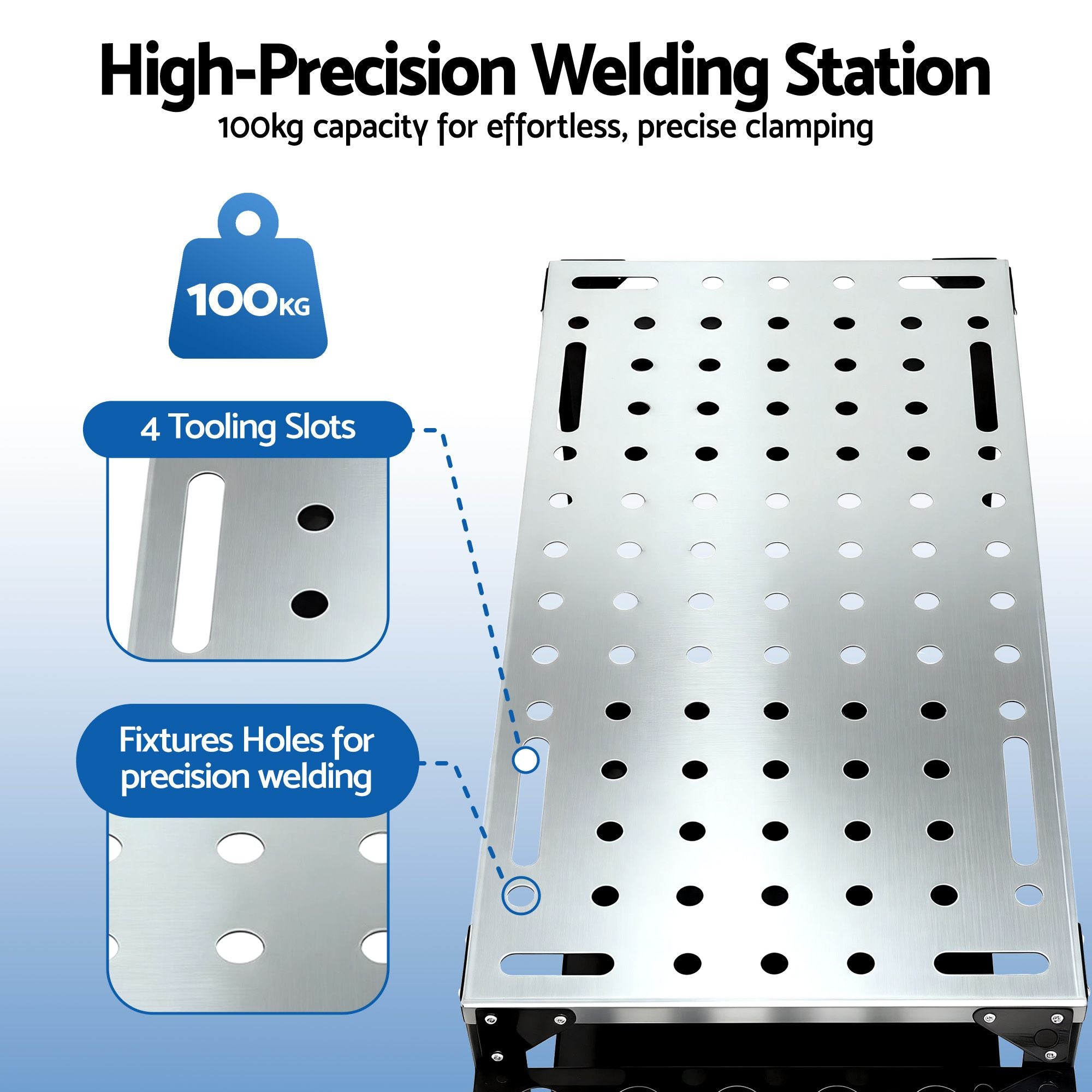 Giantz Welding Table Cart with Tool Storage 130KG Capacity Mobile Workstation TB-WT-1057-BK