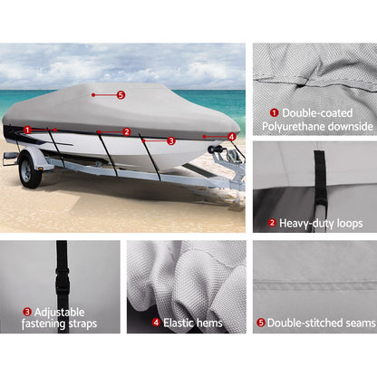 Seamanship 14- 16ft Boat Cover Trailerable Marine Grade 600D TBC-1416-GR