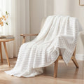 Giselle 127x152cm Throw Blanket Fleece Soft Lightweight Cozy Sofa Couch Bed Throw TBLANKET-SFF-152-WH