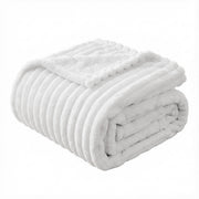 Giselle 127x152cm Throw Blanket Fleece Soft Lightweight Cozy Sofa Couch Bed Throw TBLANKET-SFF-152-WH