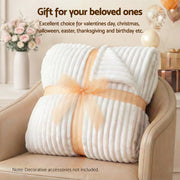 Giselle 127x152cm Throw Blanket Fleece Soft Lightweight Cozy Sofa Couch Bed Throw TBLANKET-SFF-152-WH