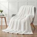 Giselle 152x203cm Throw Blanket Queen Fleece Lightweight Cozy Sofa Couch Bed Throw TBLANKET-SFF-203-WH