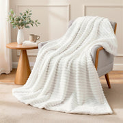 Giselle 203x230cm Throw Blanket Fleece Soft Lightweight Cozy Sofa Couch Bed Throw TBLANKET-SFF-230-WH