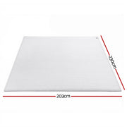 Giselle 203x230cm Throw Blanket Fleece Soft Lightweight Cozy Sofa Couch Bed Throw TBLANKET-SFF-230-WH