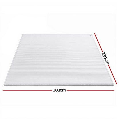 Giselle 203x230cm Throw Blanket Fleece Soft Lightweight Cozy Sofa Couch Bed Throw TBLANKET-SFF-230-WH