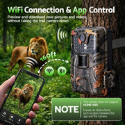 UL-TECH 4K WiFi Trail Camera 48MP 0.2s Trigger Game Camera Camo TC-B-DL006-GN