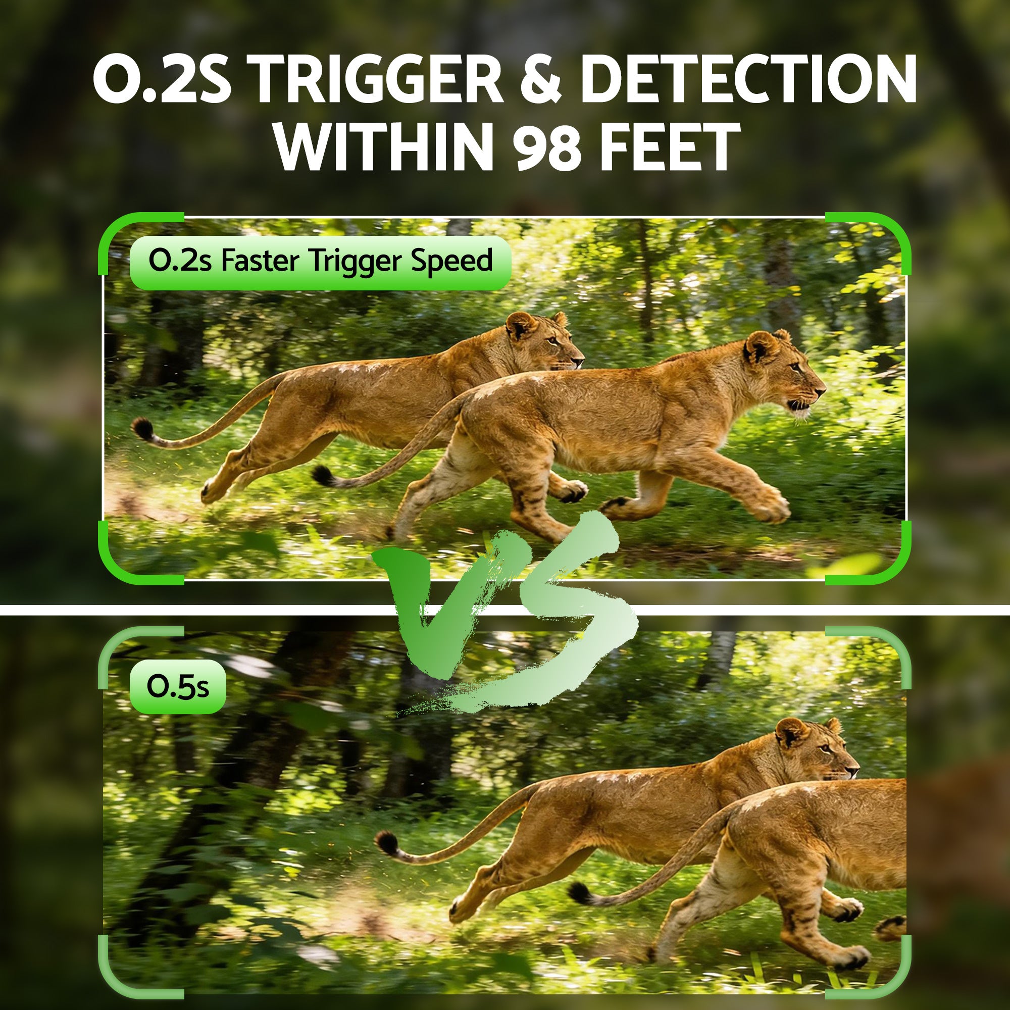UL-TECH 4K WiFi Trail Camera 48MP 0.2s Trigger Game Camera Camo TC-B-DL006-GN