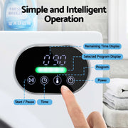Devanti 6kg Tumble Dryer, Intelligent Touch Screen Clothes Dryer with 4 Drying Modes Stainless Steel Drum, TD-D-6KG-WH