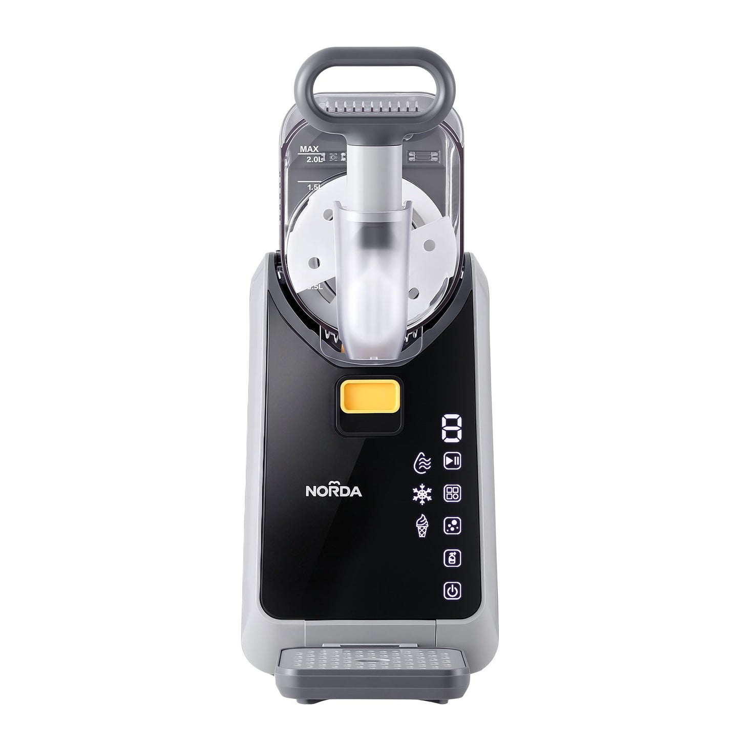NORDA 2L Slushie Machine Frozen Drink Maker Slushy Ice Cream Maker No Ice Compressor Touchscreen for Home BBQ TD-SLS-01C-2P6-GY