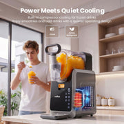NORDA 2L Slushie Machine Frozen Drink Maker Slushy Ice Cream Maker No Ice Compressor Touchscreen for Home BBQ TD-SLS-01C-2P6-GY