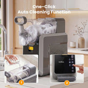 NORDA 2L Slushie Machine Frozen Drink Maker Slushy Ice Cream Maker No Ice Compressor Touchscreen for Home BBQ TD-SLS-01C-2P6-GY
