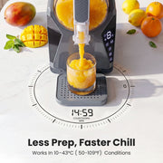 NORDA 1.3L Slushie Machine Frozen Drink Maker Slushy Ice Cream Maker No Ice Compressor Touchscreen for Home TD-SLS-02C-1P6-GY