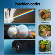 12X 50mm HD Zoom Optical Monocular Telescope Portable Camping Live Concert TELESCOPE-MON-BAK4-N-BK