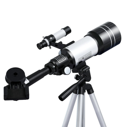 Portable 150X HD Astronomy Telescope with Tripod Optical Outdoor for Kids Adults TELESCOPE-TRI-BAK7-3M-WH