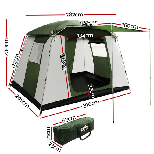 Weisshorn Family Camping Tent 6 Person Hiking Beach Tents Dome Shelter TENT-C-CA6