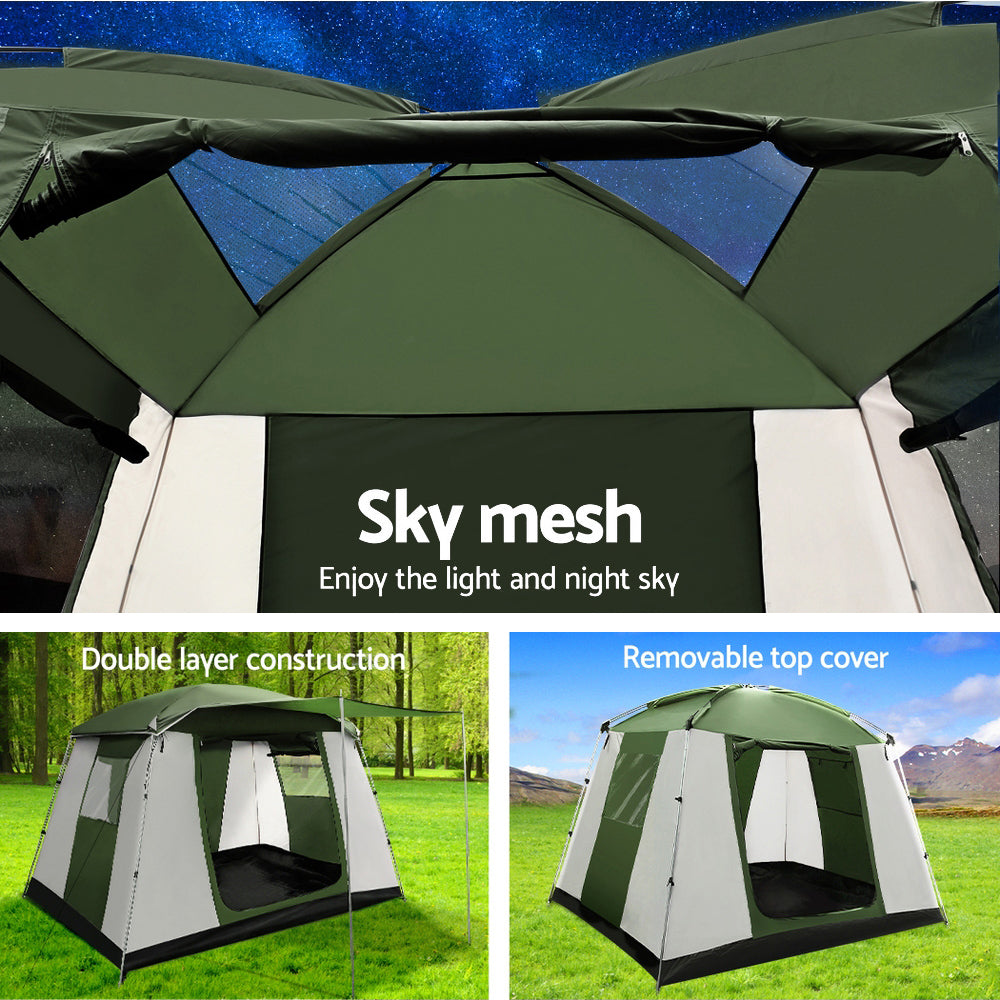 Weisshorn Family Camping Tent 6 Person Hiking Beach Tents Dome Shelter TENT-C-CA6