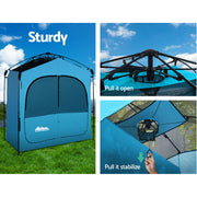 Weisshorn Double Camping Shower Toilet Tent Outdoor Fast Set Up Change Room TENT-C-CR-FAST-DOU