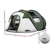 Weisshorn Instant Up Camping Tent 4-5 Person Pop up Tents Family Hiking Beach Dome TENT-C-POP5-GR