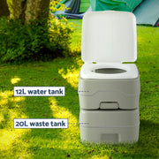 Weisshorn 20L Portable Camping Toilet Shower Tent Changing Room Outdoor Loo Set TENT-CR-SIN-TOILET-20L