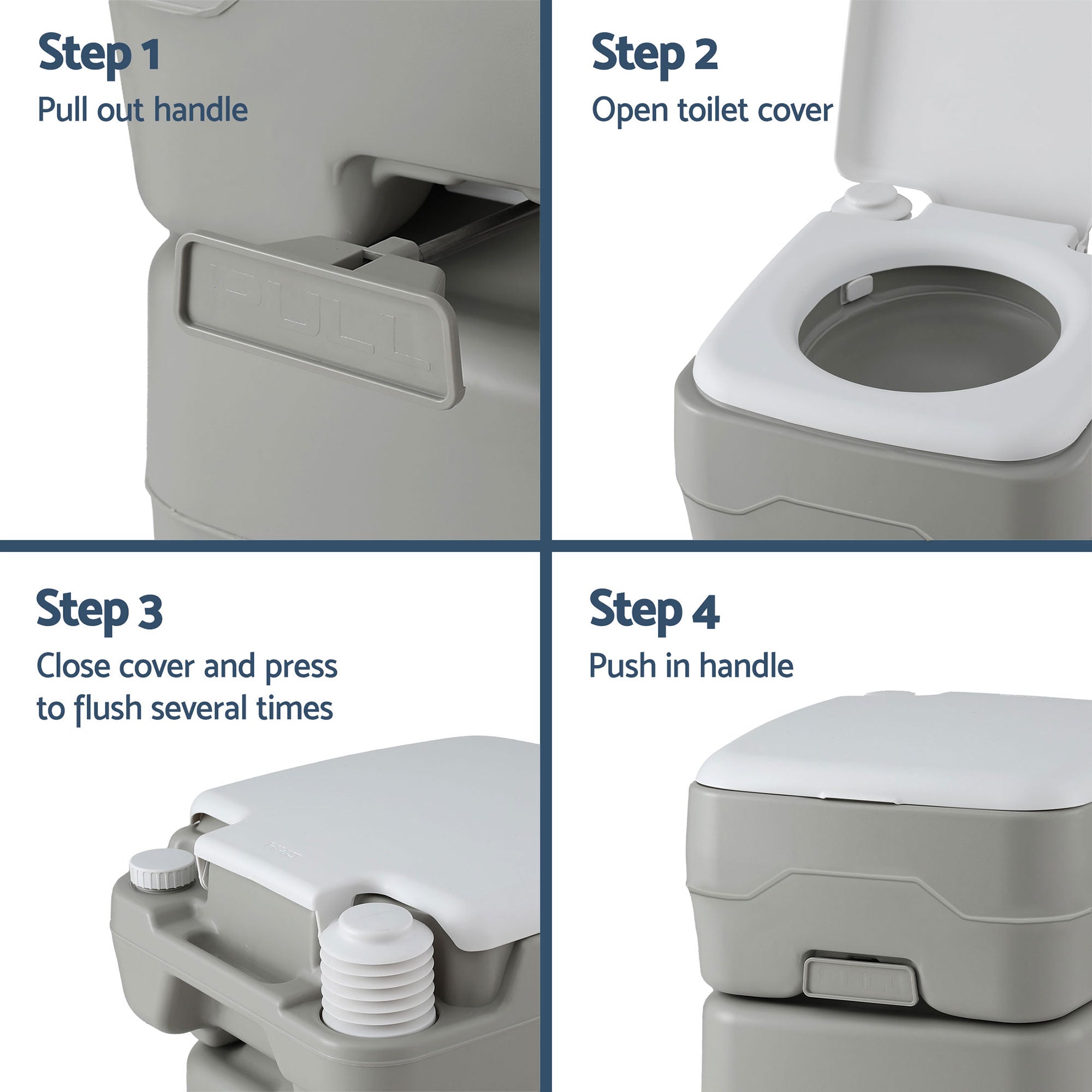 Weisshorn 20L Portable Camping Toilet Shower Tent Changing Room Outdoor Loo Set TENT-CR-SIN-TOILET-20L