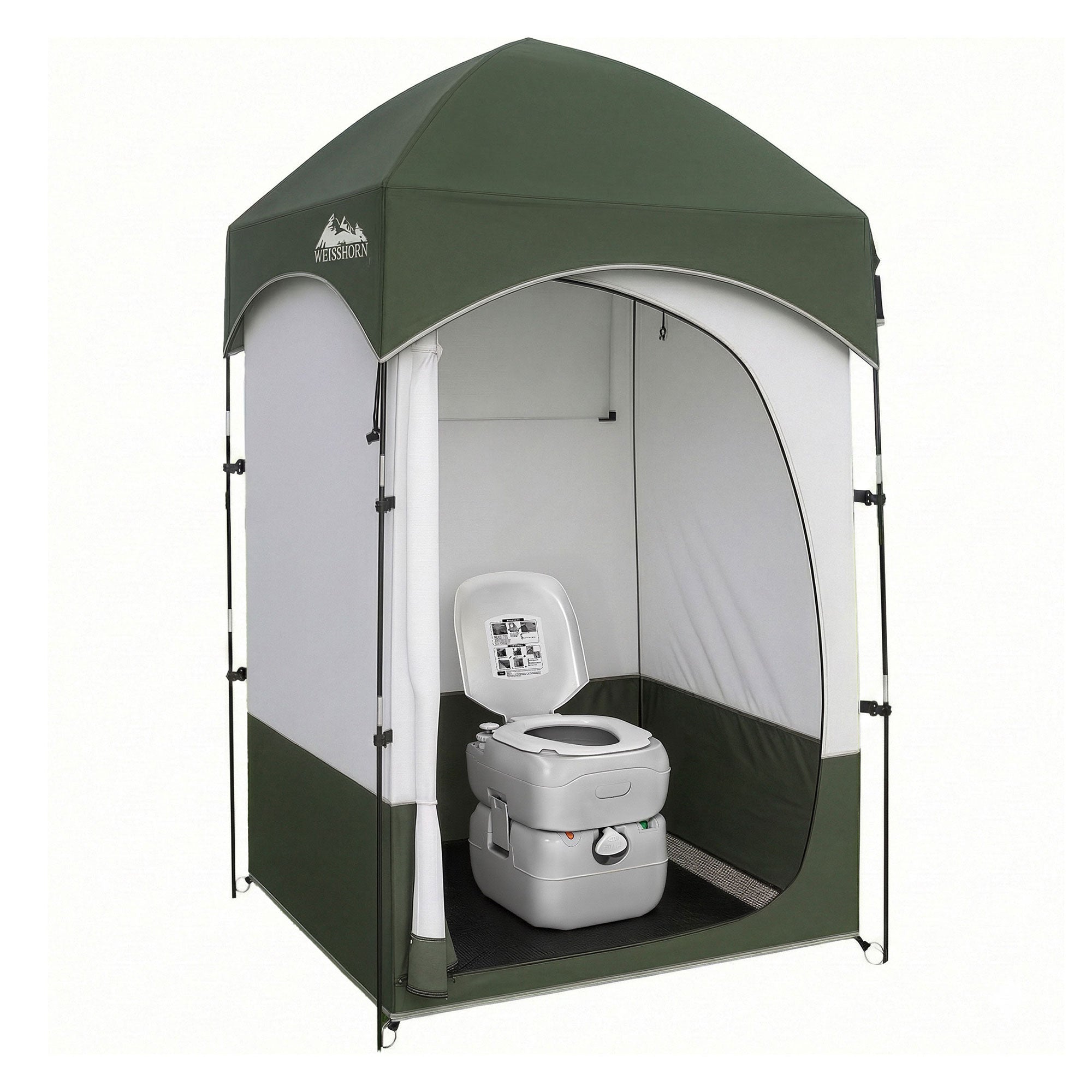 Weisshorn 22L Portable Camping Toilet Shower Tent Changing Room Outdoor Loo Set TENT-CR-SIN-TOILET-22L