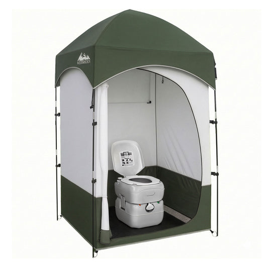 Weisshorn 22L Portable Camping Toilet Shower Tent Changing Room Outdoor Loo Set TENT-CR-SIN-TOILET-22L